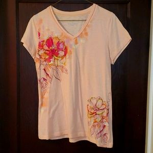 Sonoma floral top Peach Small S